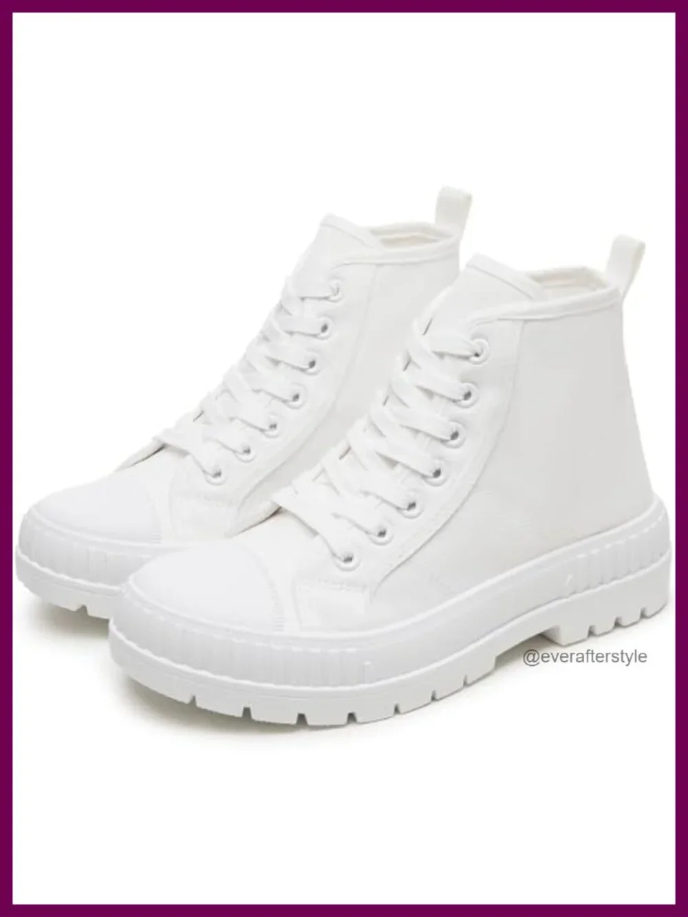 Women's High Top Platform Canvas Sneakers Non-Slip 1.77 Inch Breathable